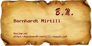 Bernhardt Mirtill névjegykártya